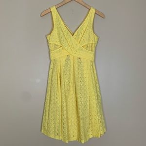 NINE WEST • Yellow Eyelet Dress